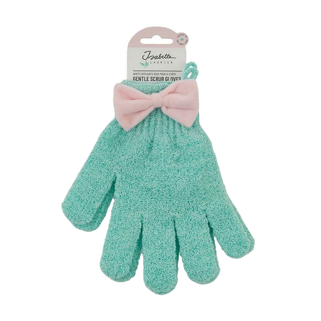 Рукавички для скрабування Isabelle Laurier Gentle Scrub Gloves, Mint Green, 2 шт